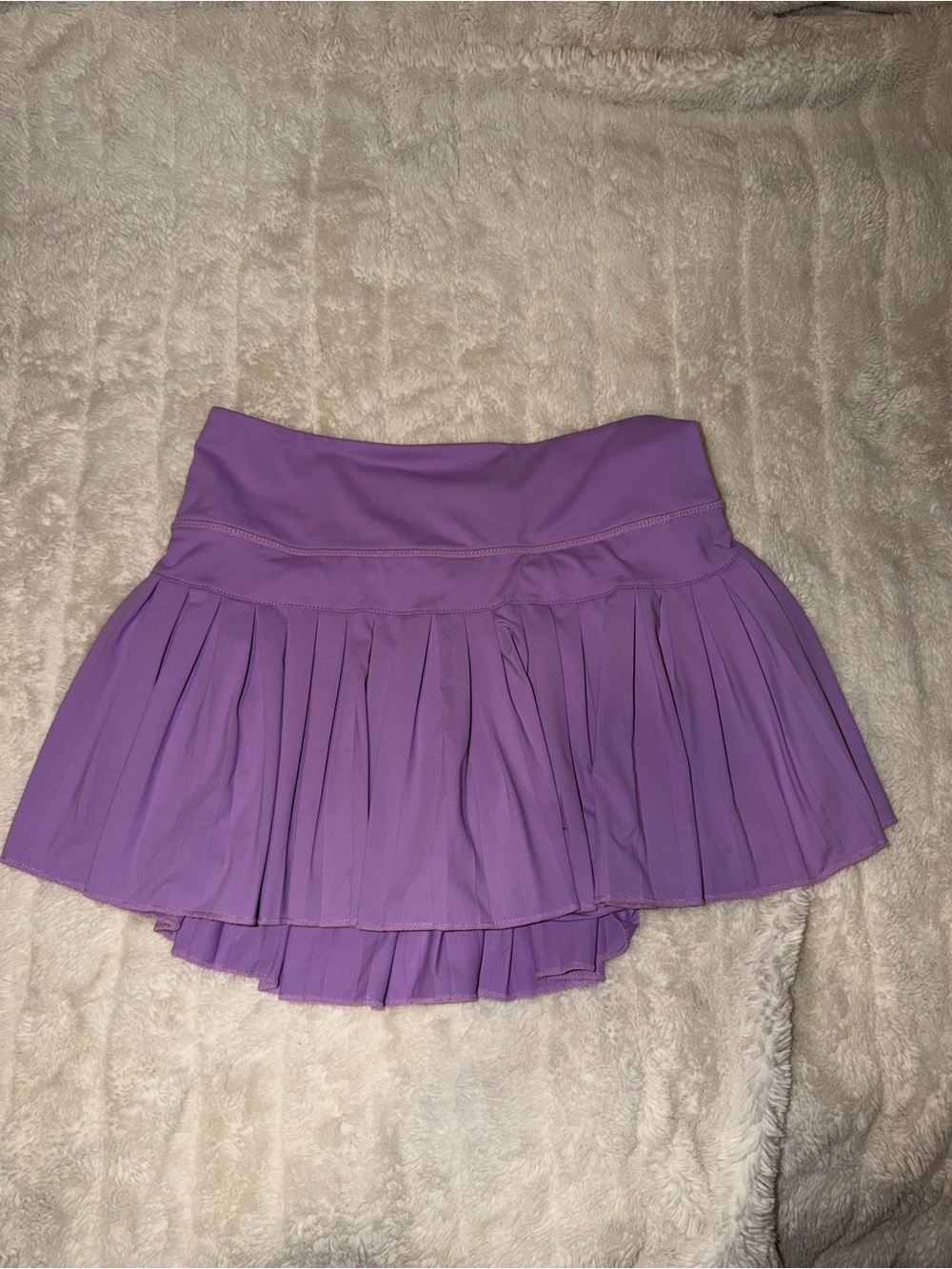 Women's Lavender Pleated Mini Skirt